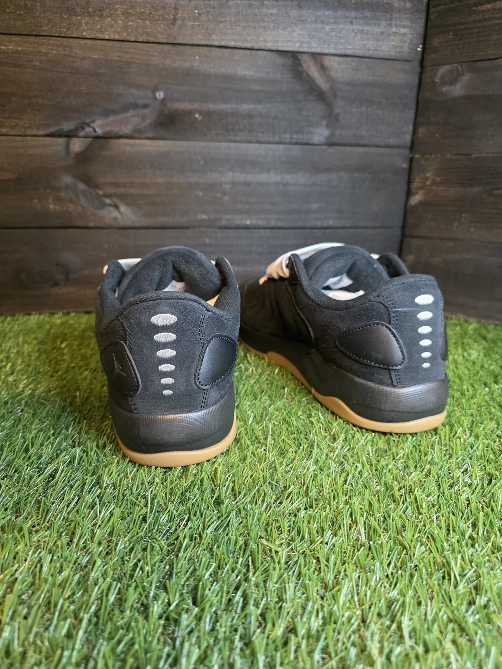 Nike Black Suede Athletic Shoes with Gum Sole